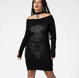 SOLD NIP🕷 Killstar Bellow Bardot Dress Size 3XL Plus